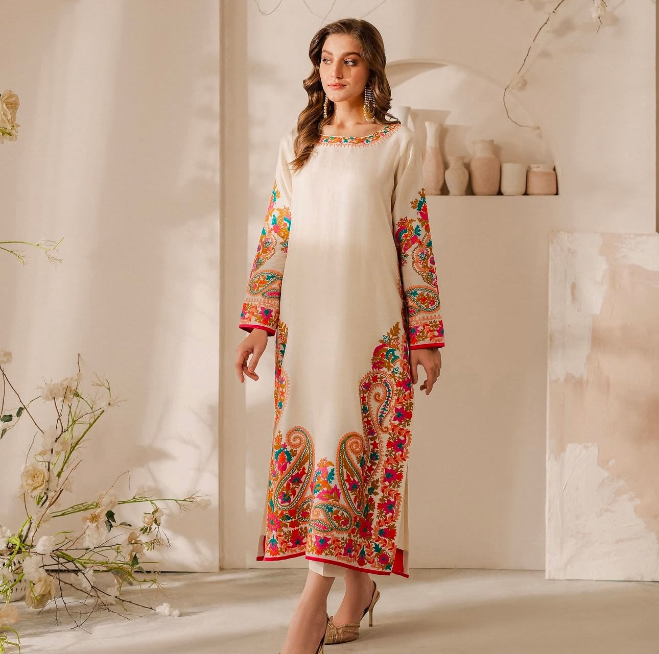 Beyaz Printed 3pc