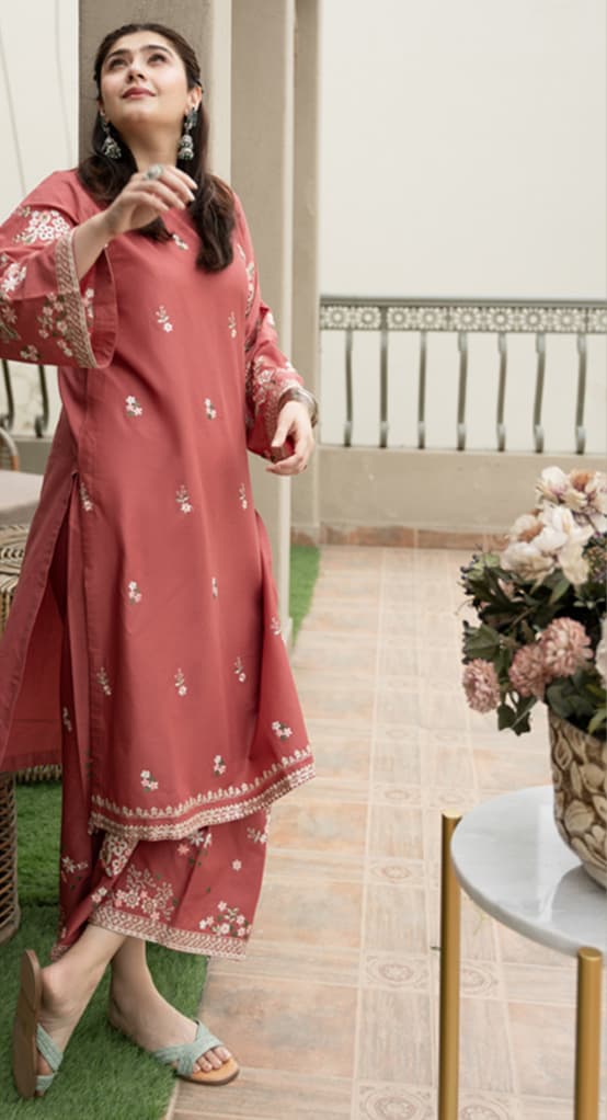 Dur e fishan emberiodery 2pc