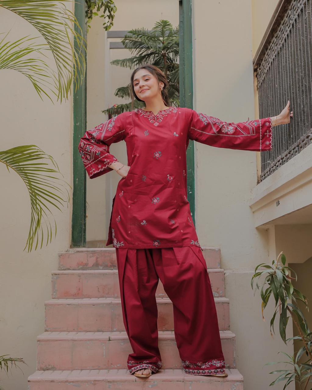 NISHA LAWN EMB ( FARSHI SHALWAR)